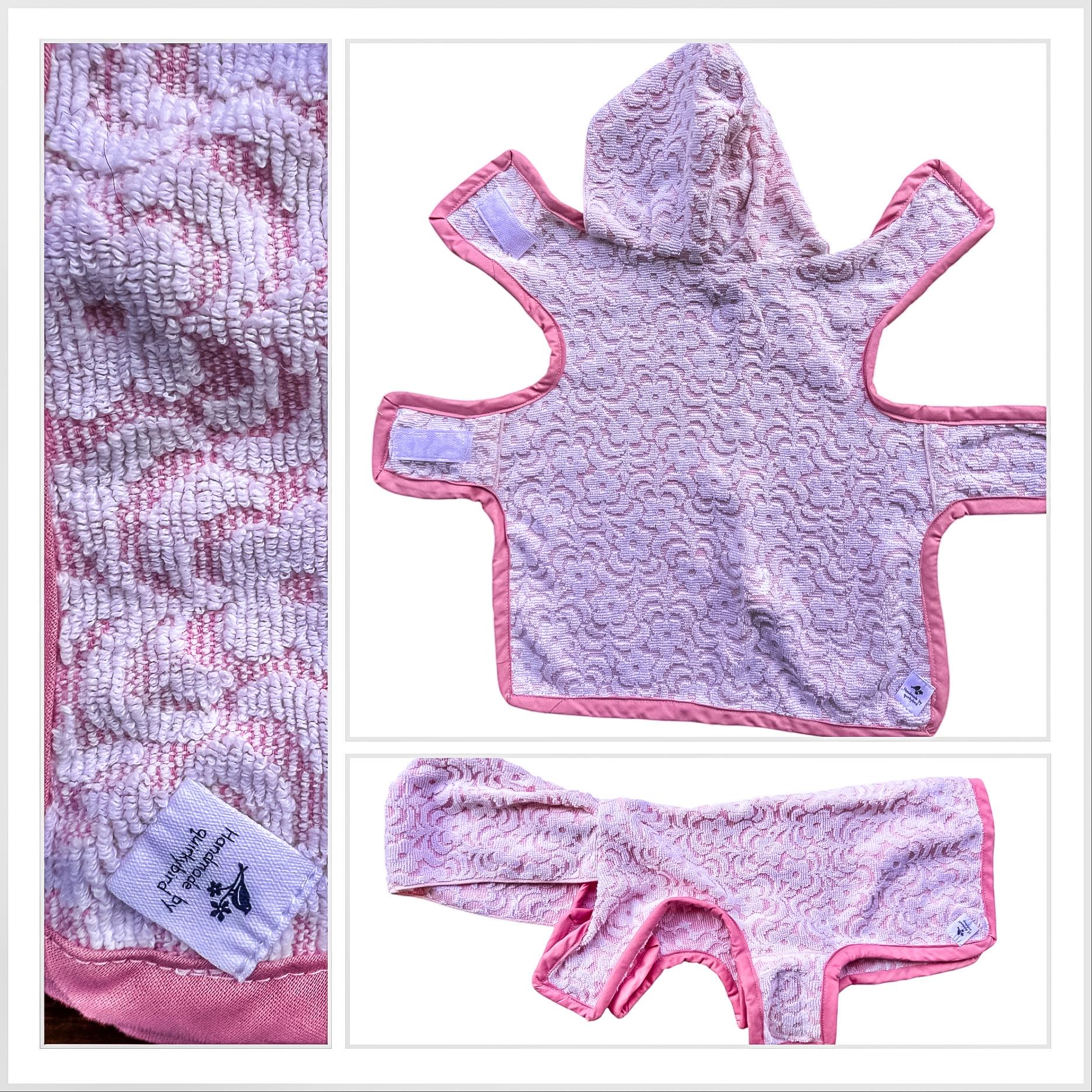 Retro Vintage Handmade Towelling Dog Jackets - Medium