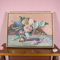 Vintage Framed Floral Needlepoint