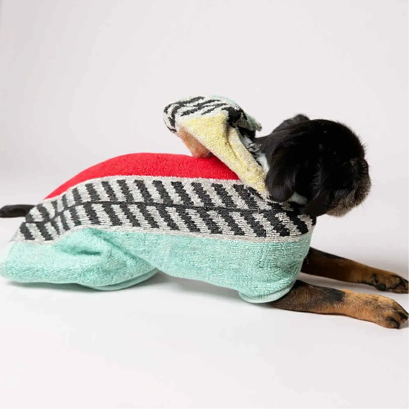 Retro Vintage Handmade Towelling Dog Jackets Small
