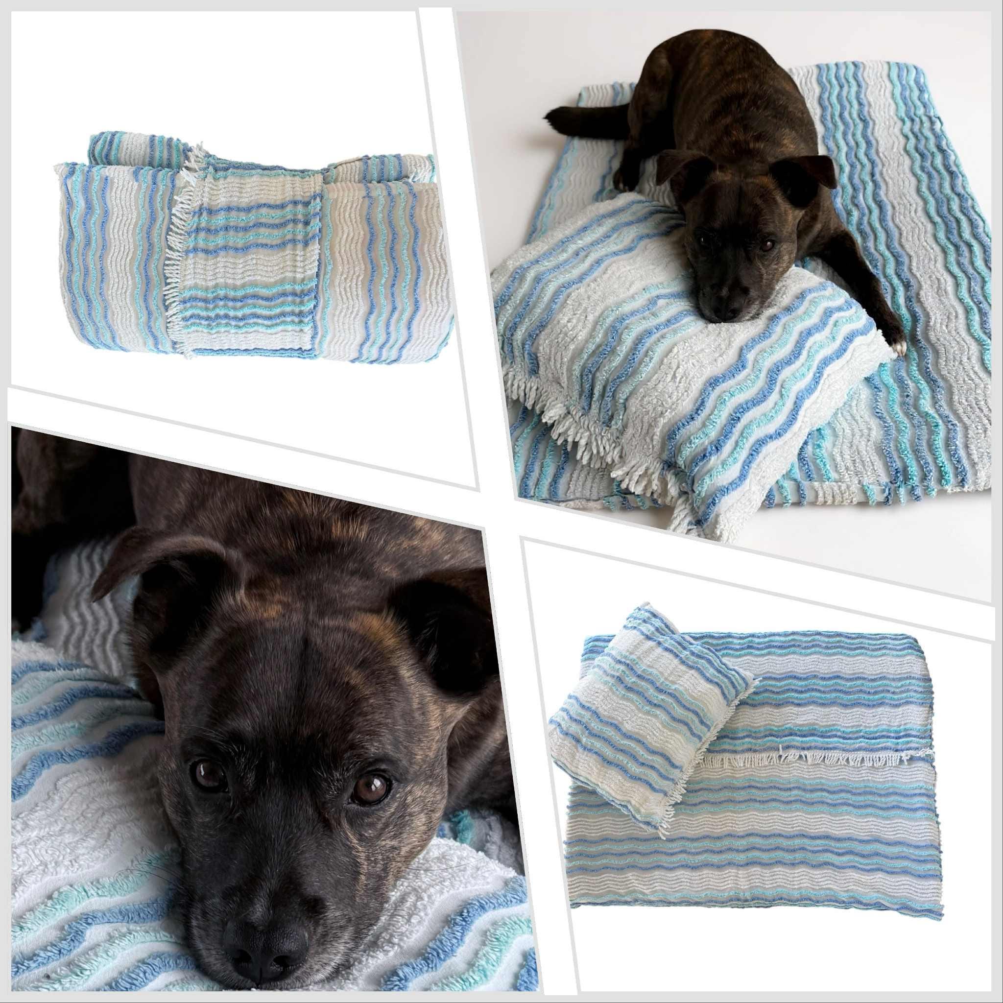 Vintage Handmade Candlewick & Chenille Beds - Blue & White