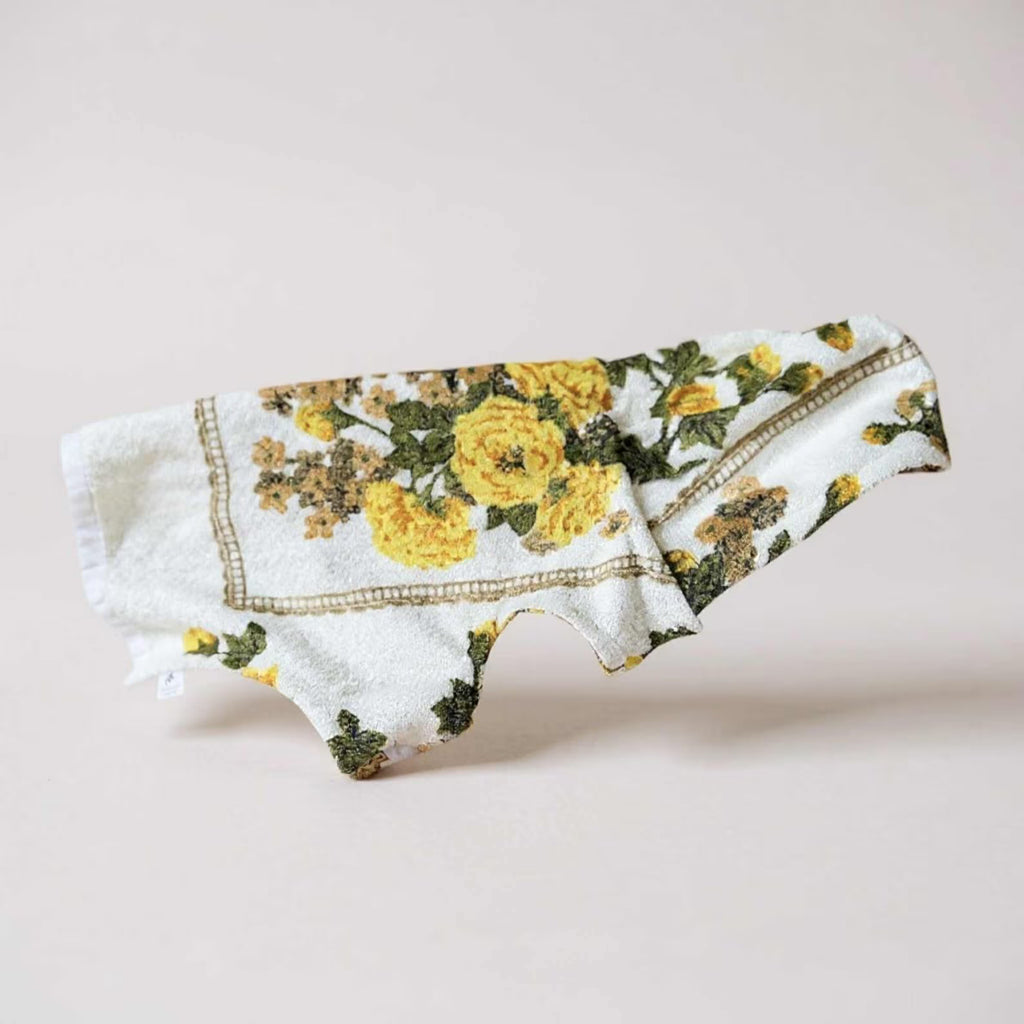 Retro Vintage Handmade Towelling Dog Jackets Small Floral