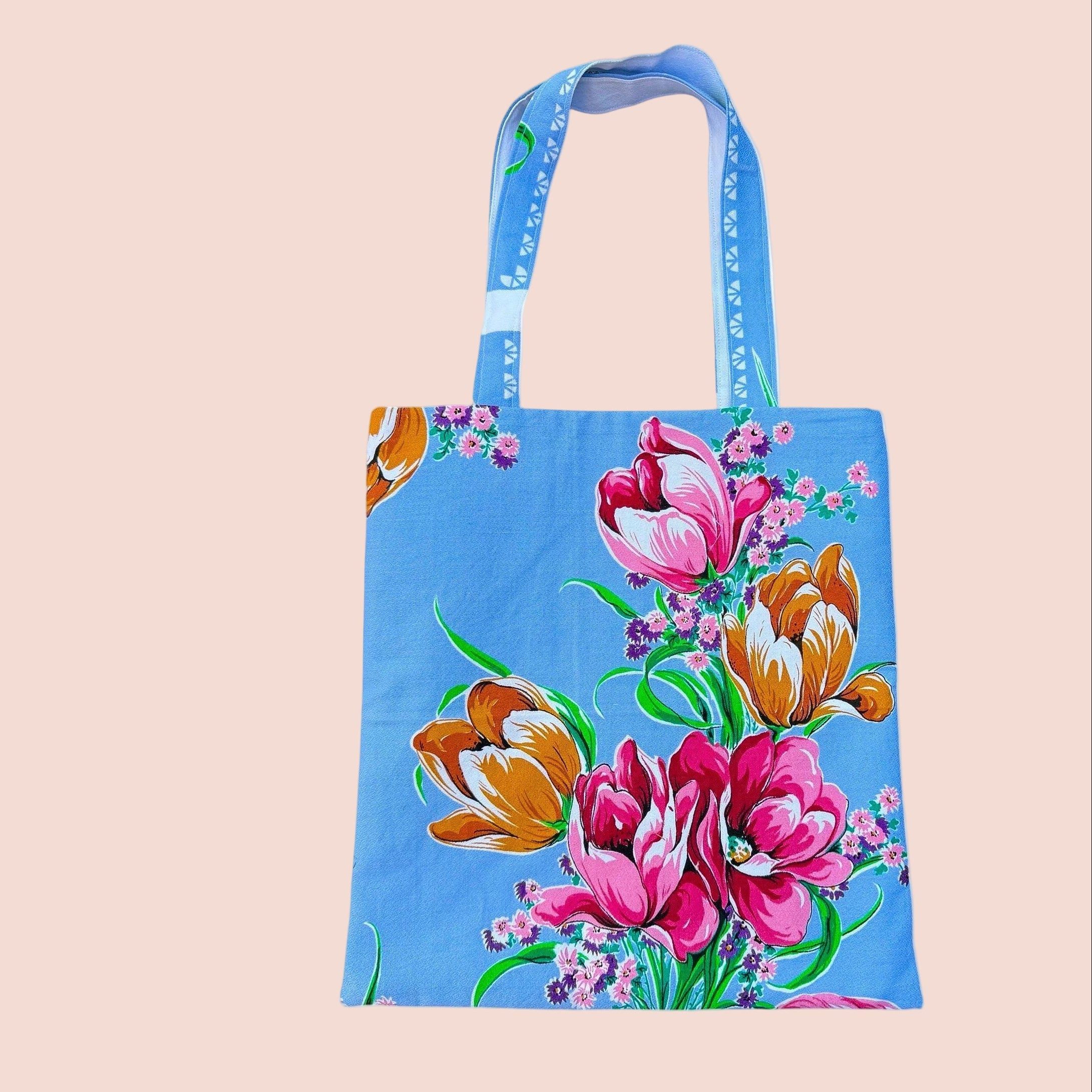 Vintage Handmade 60s Fabric Tote Bags