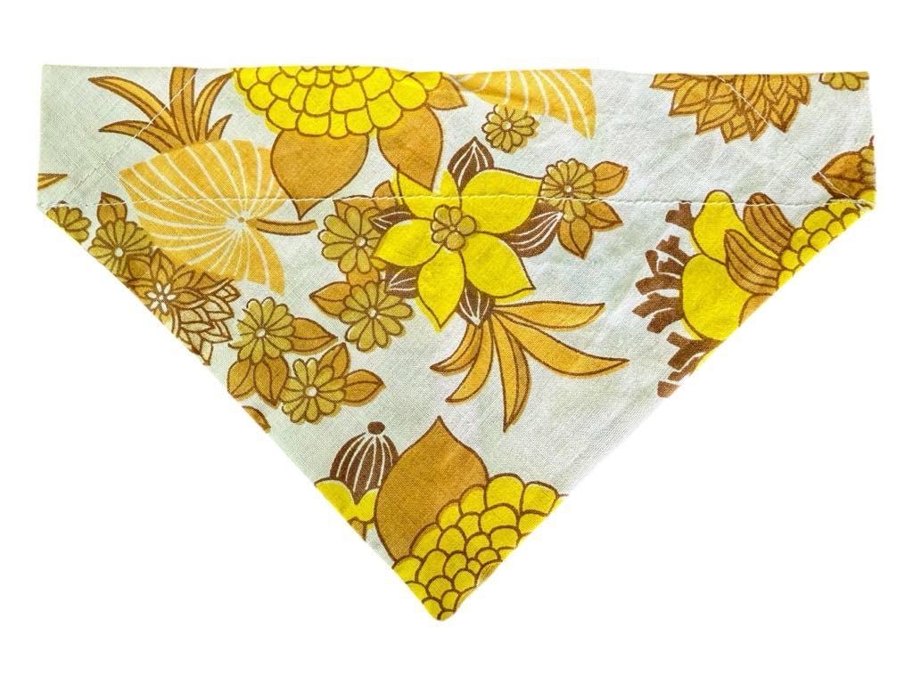 Vintage 60s Fabric Dog Bandanas - Leash-Loop Style