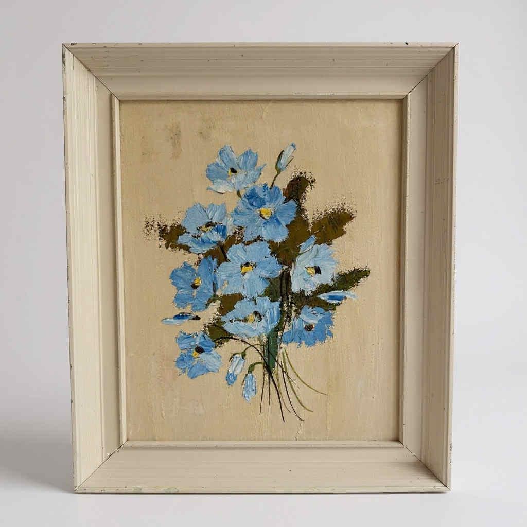 Vintage Floral Oil Painting By Robin Templeton