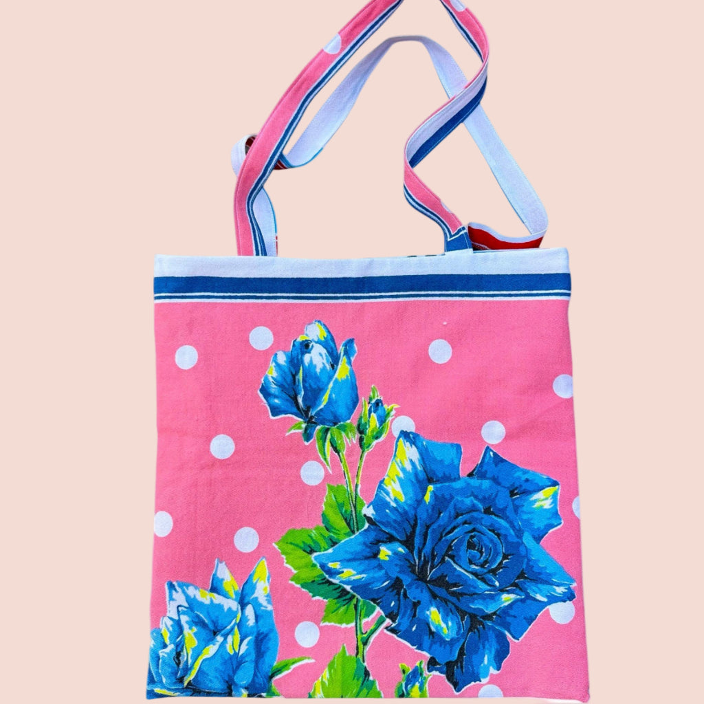 Vintage Handmade 60s Fabric Tote Bags