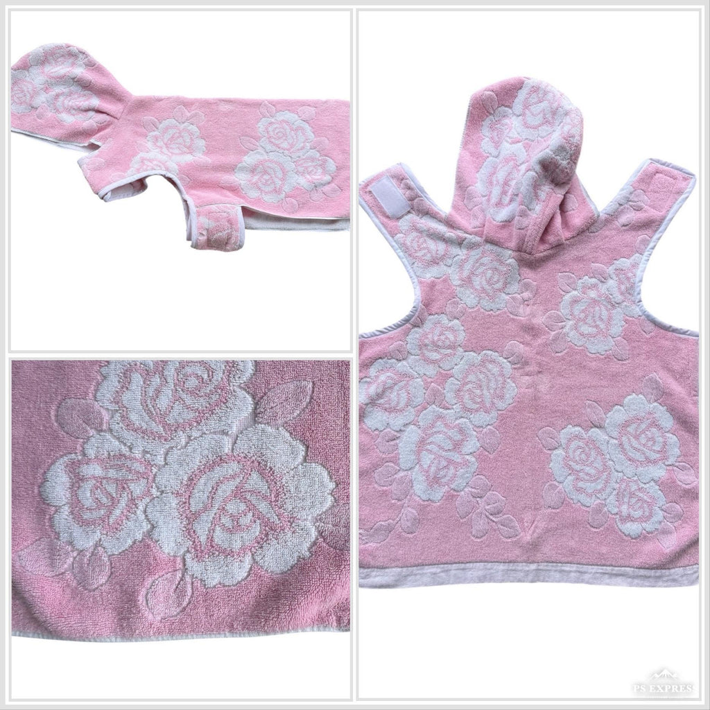 Retro Vintage Handmade Towelling Dog Jackets - Large