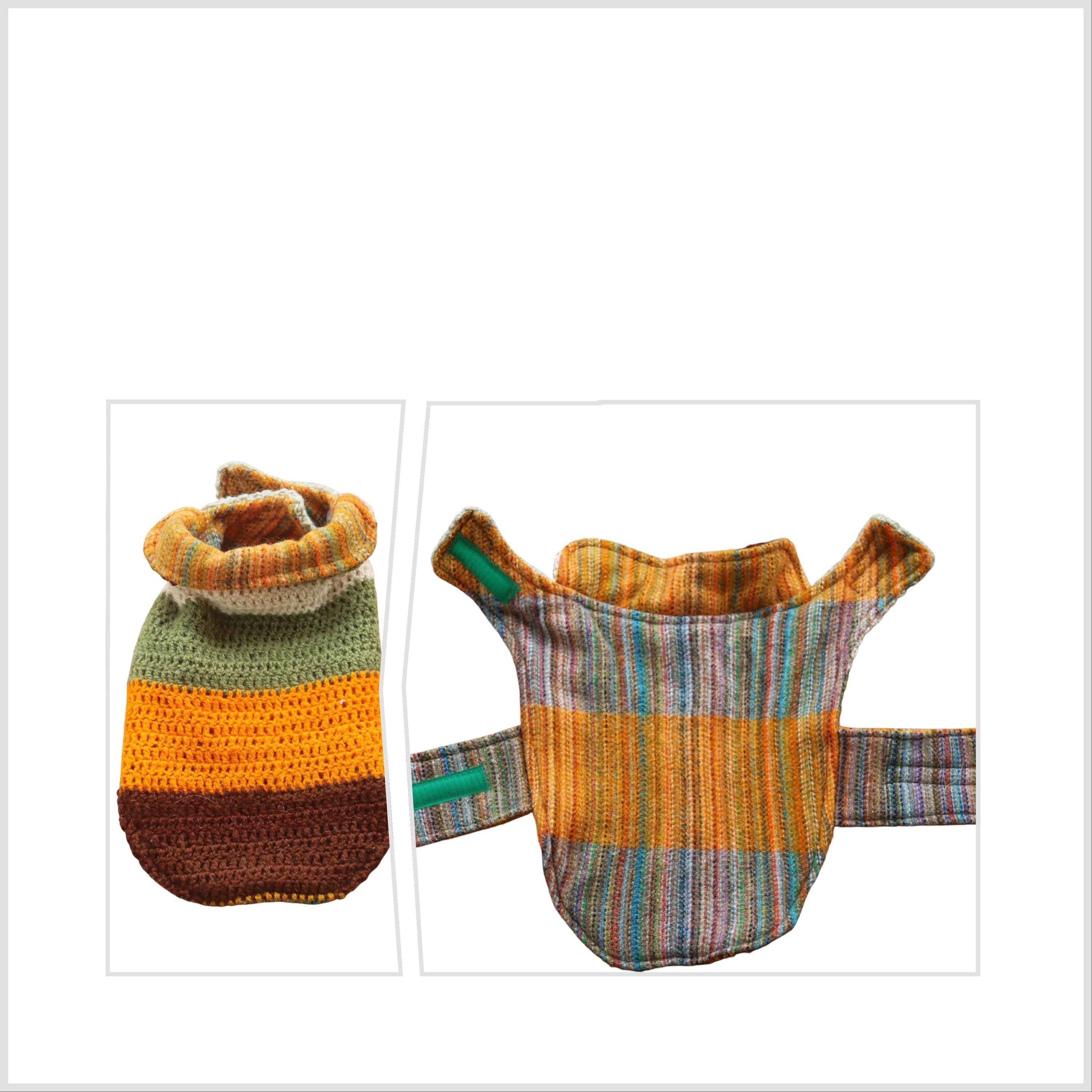 Vintage Homemade Woollen Dog Jacket