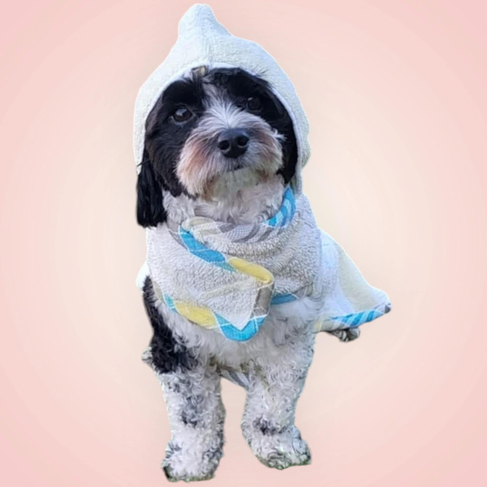 Retro Vintage Handmade Towelling Dog Jackets - Medium