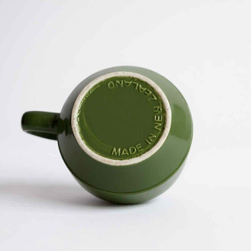 Set of 3 Vintage Crown Lynn Mugs NZ Pottery - Olive Green