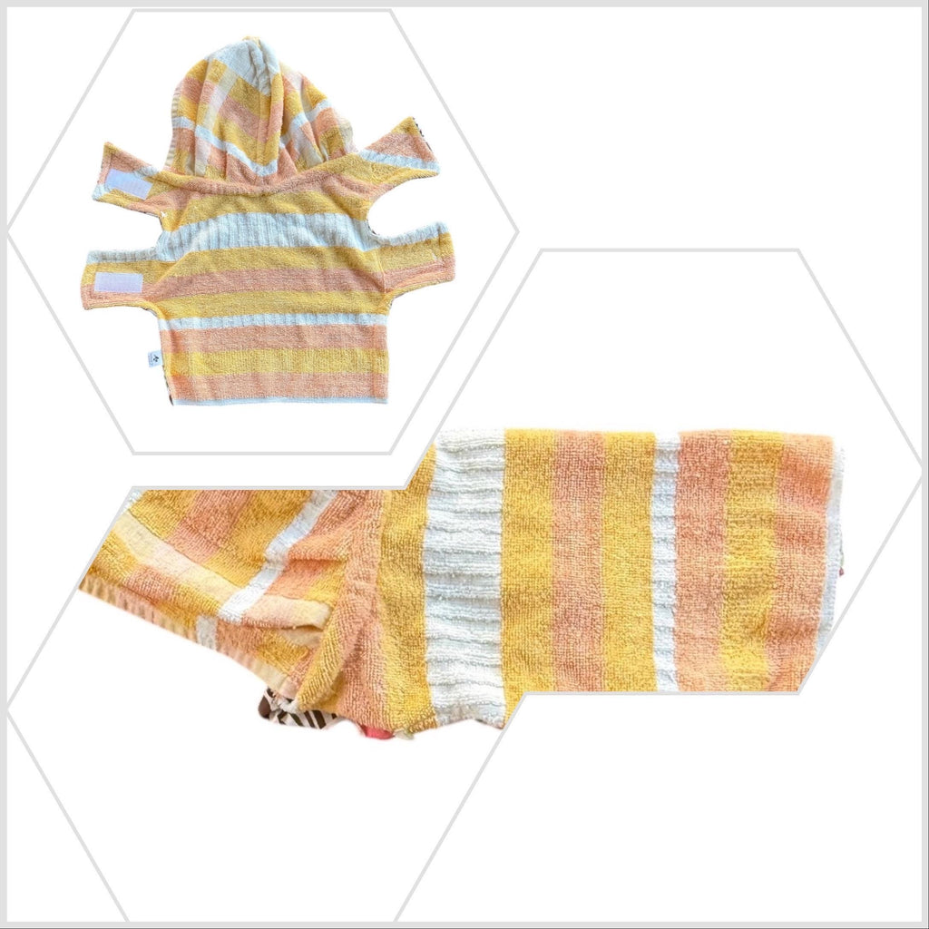 Retro Vintage Handmade Towelling Dog Jackets - Small