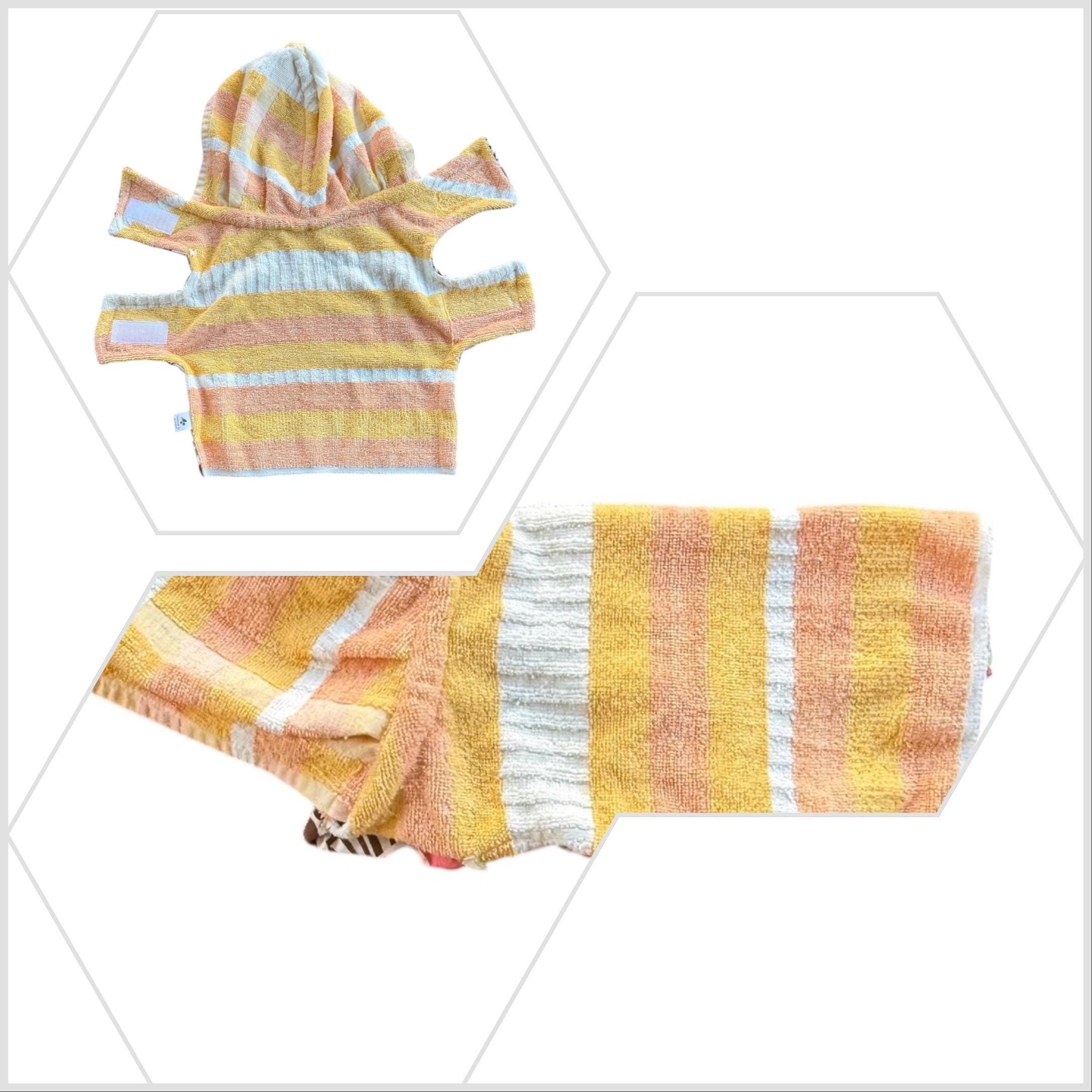 Retro Vintage Handmade Towelling Dog Jackets - Small