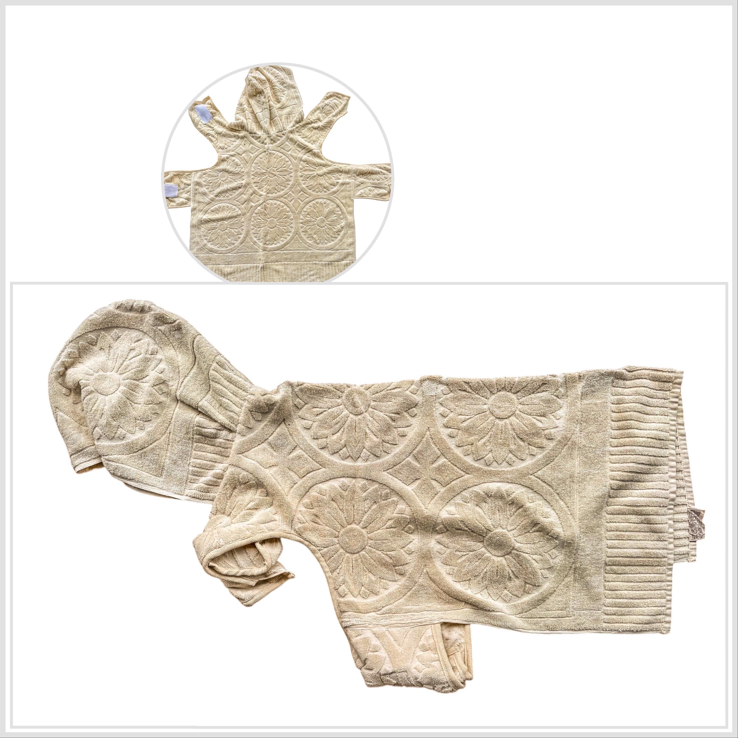 Retro Vintage Homemade Towelling Dog Jackets B - Large