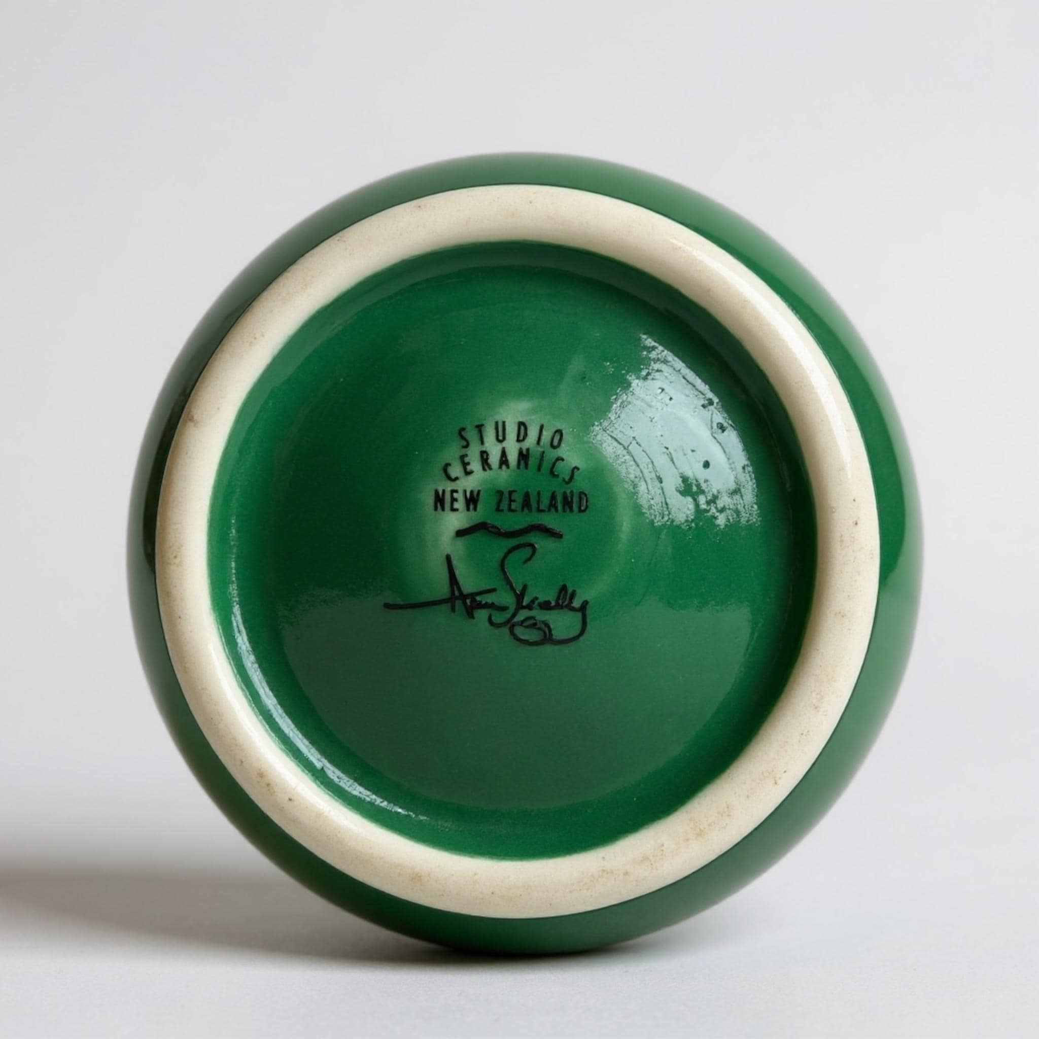 Retro Studio Ceramics Heart Design Green Jug Pitcher by Ann Skelly