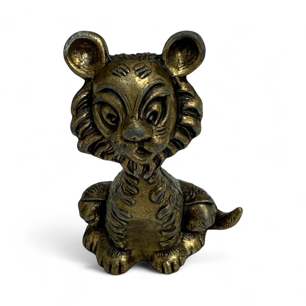 Vintage Brass Tiger Figurine