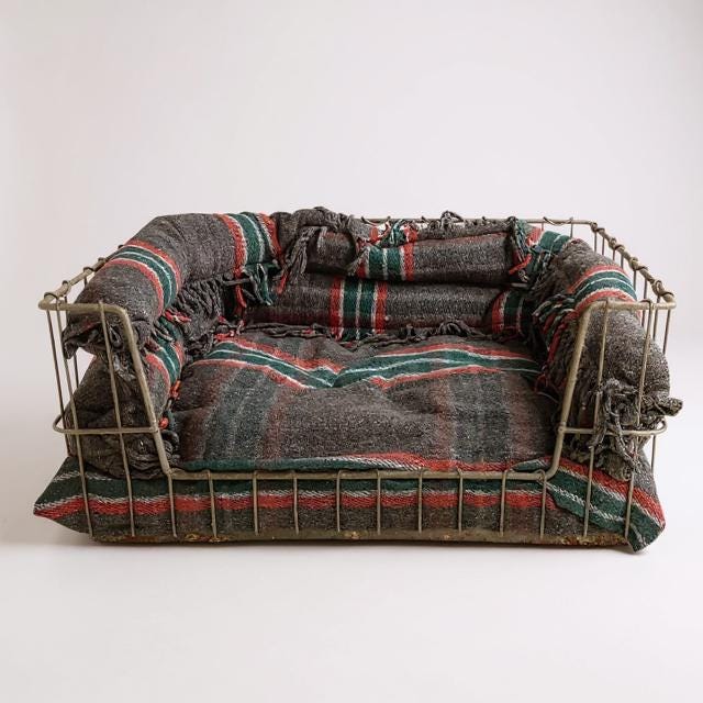 Vintage Handmade Basket Beds - Striped