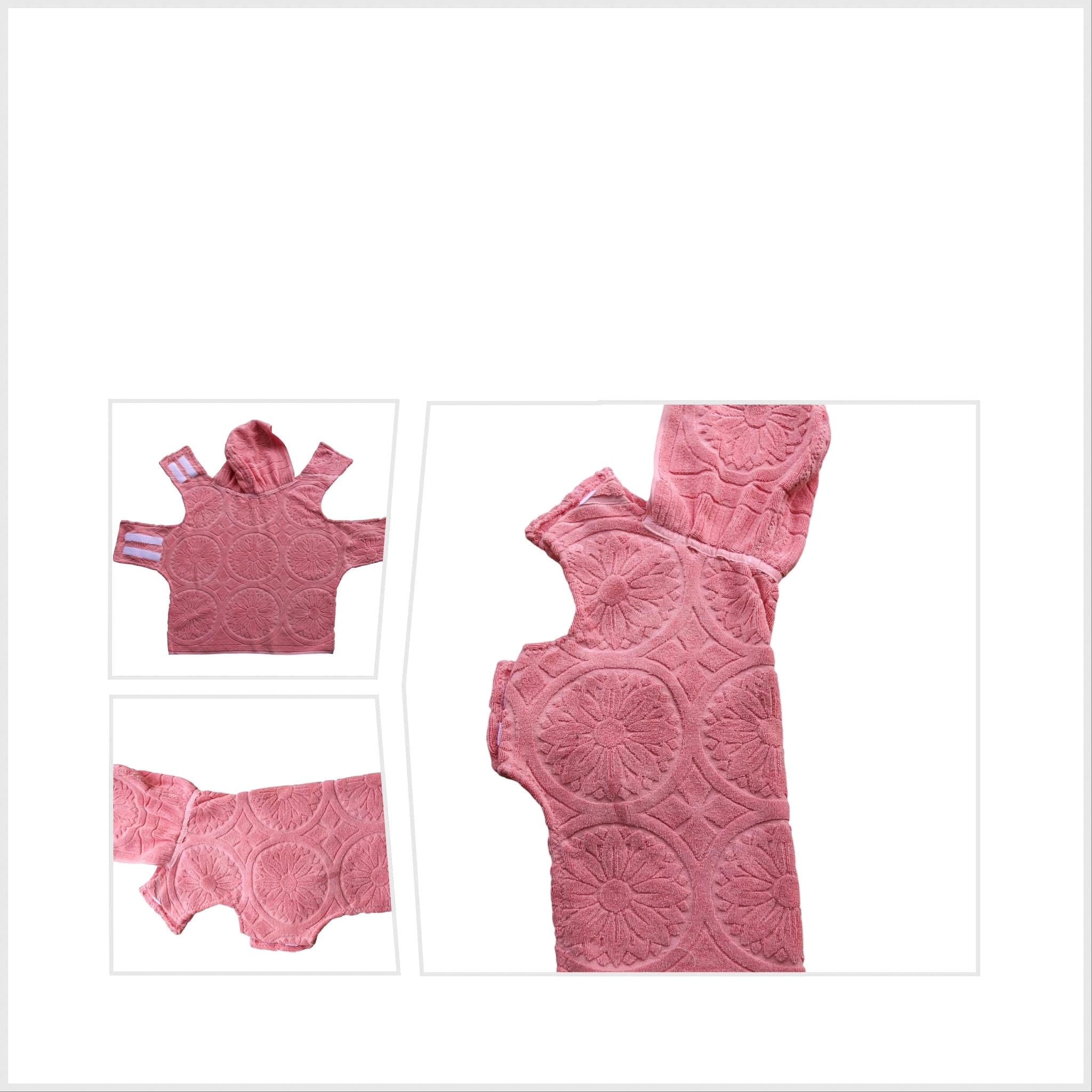 Retro Vintage Homemade Towelling Dog Jackets B - Large