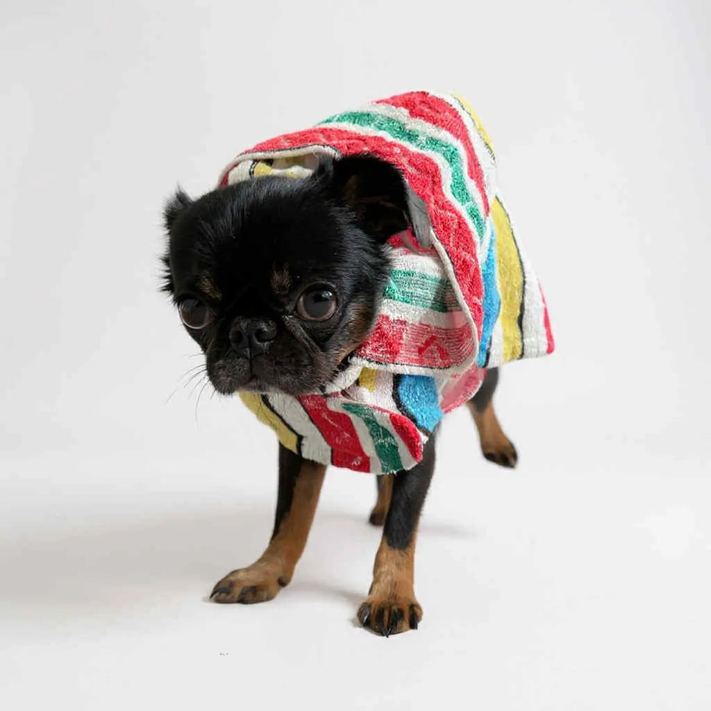 Retro Vintage Handmade Towelling Dog Jackets Small