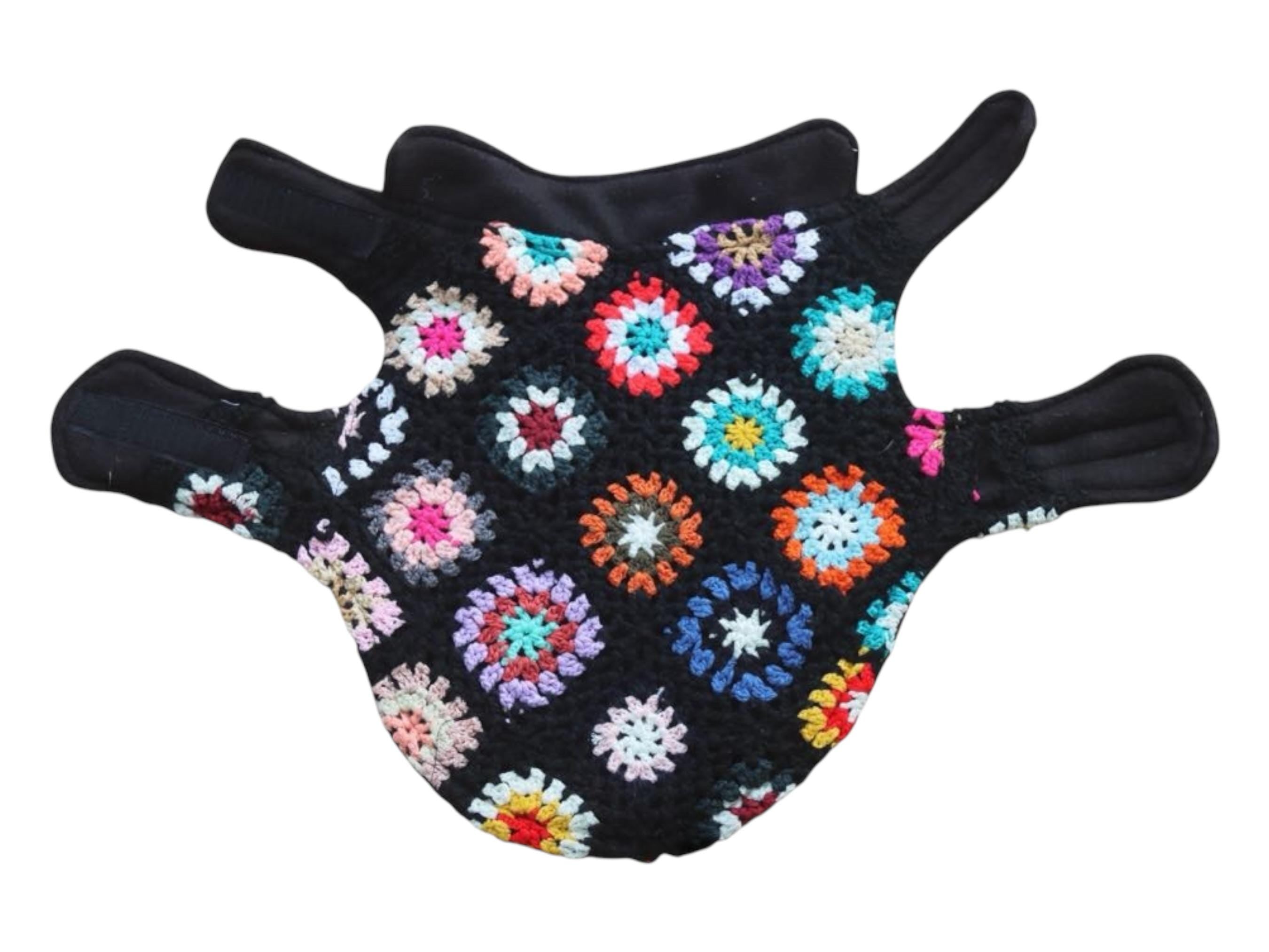 Upcycled Vintage Handmade Retro Crochet Dog Jacket