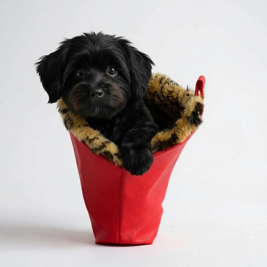 Vintage Handmade Retro 60s Fabric Bag - Red