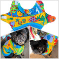 Upcycled Retro 60s Fabric Crochet Dog Jackets