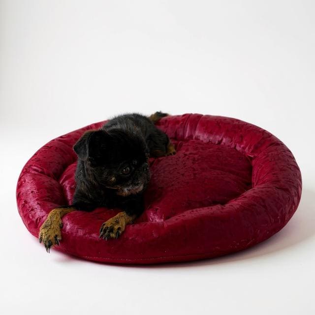 Vintage Handmade Fabric Velvet Luxe Bed - Pink