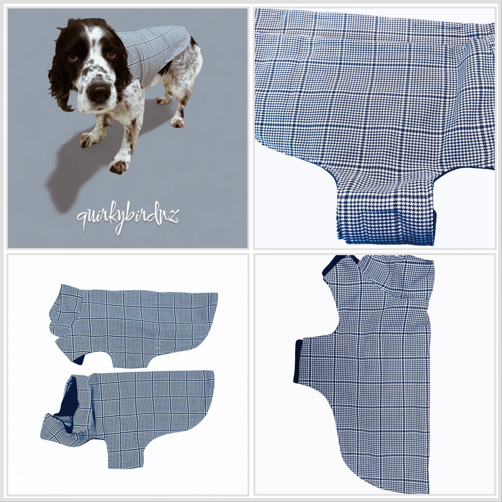 Upcycled Retro 60s Fabric Dog Jacket Coat