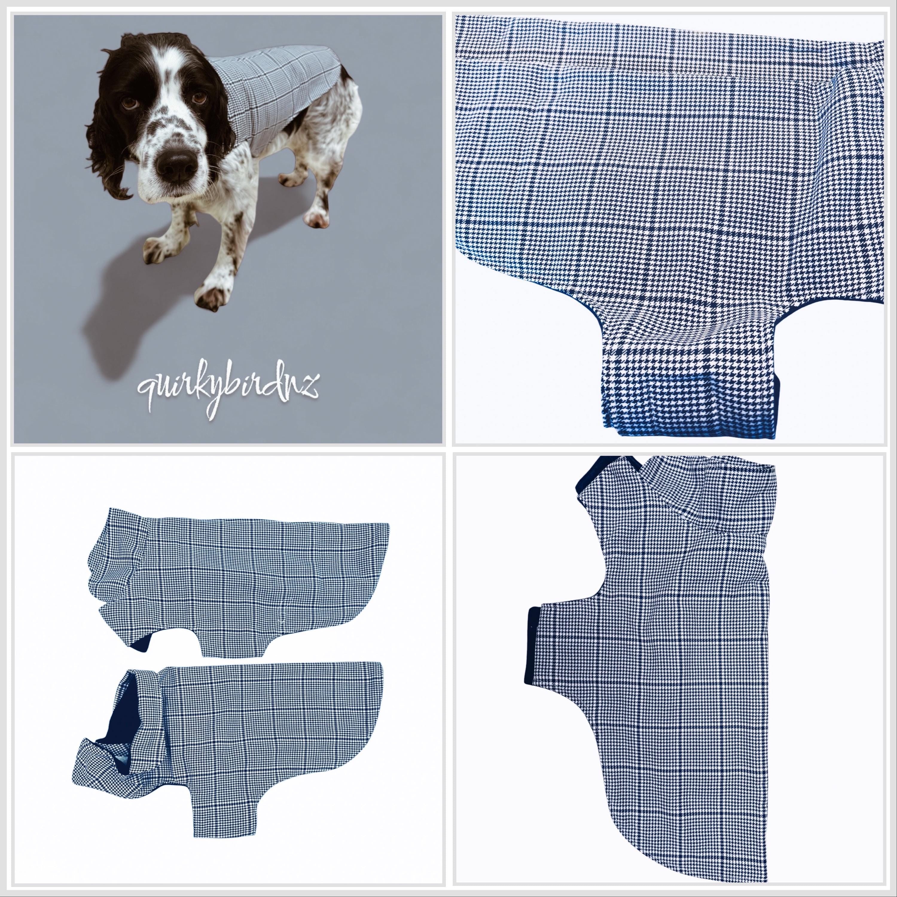 Upcycled Retro 60s Fabric Dog Jacket Coat