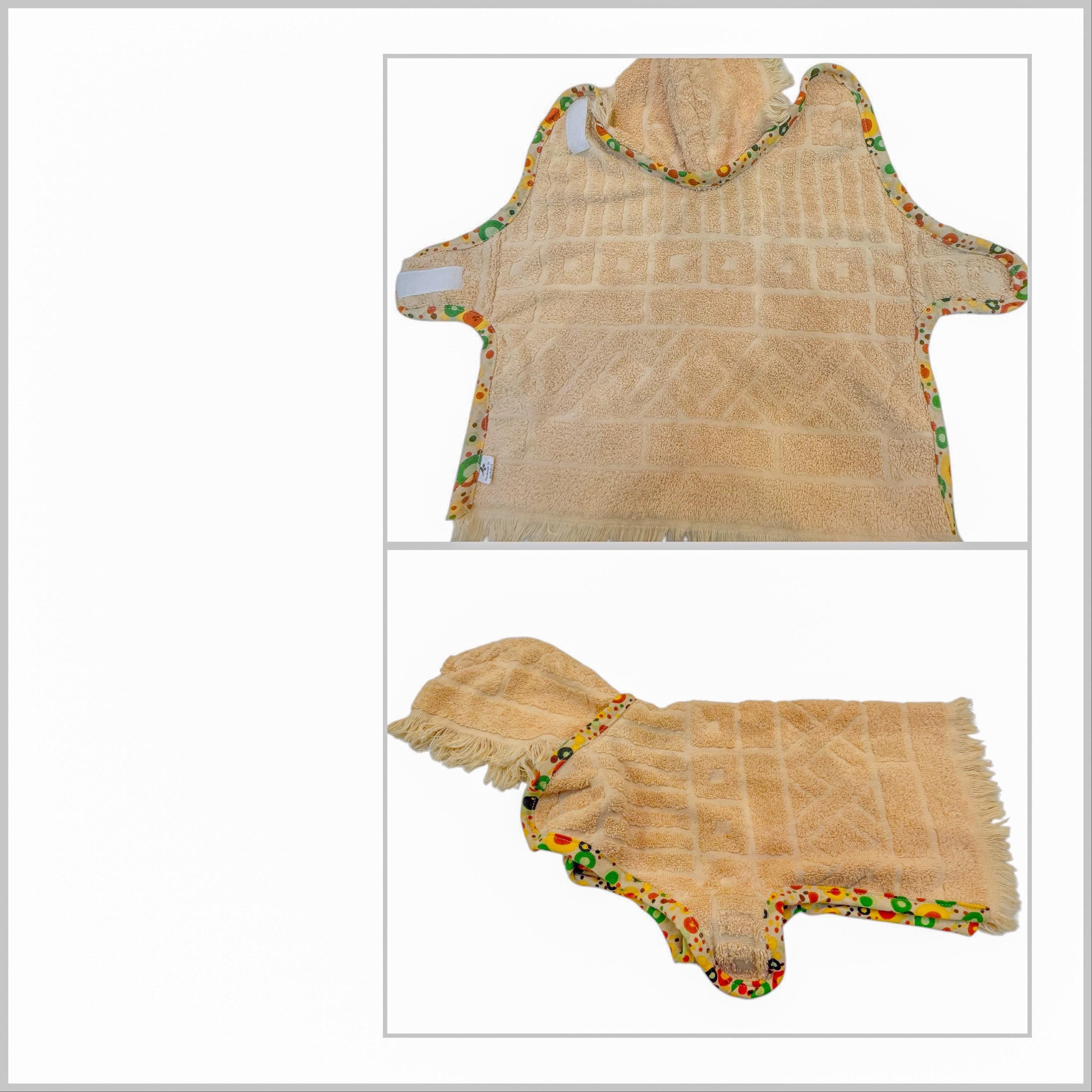 Retro Vintage Handmade Towelling Dog Jackets - Small