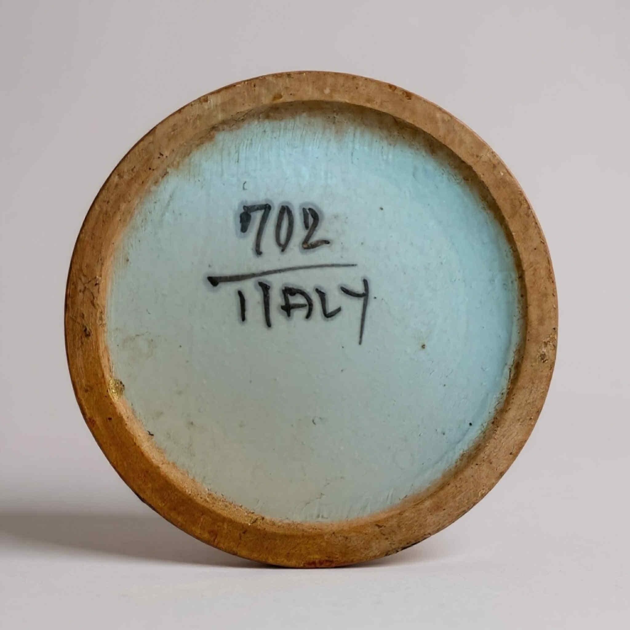 Mid-Century Italian Hand-Painted Vase - Geometric Design