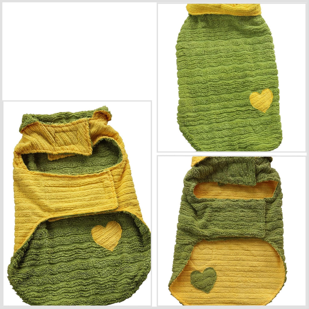 Upcycled Candlewick Dog Jacket: Reversible Vintage Pet Coat