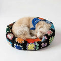 Upcycled Handmade Crochet & Wooden Dog Pet Beds