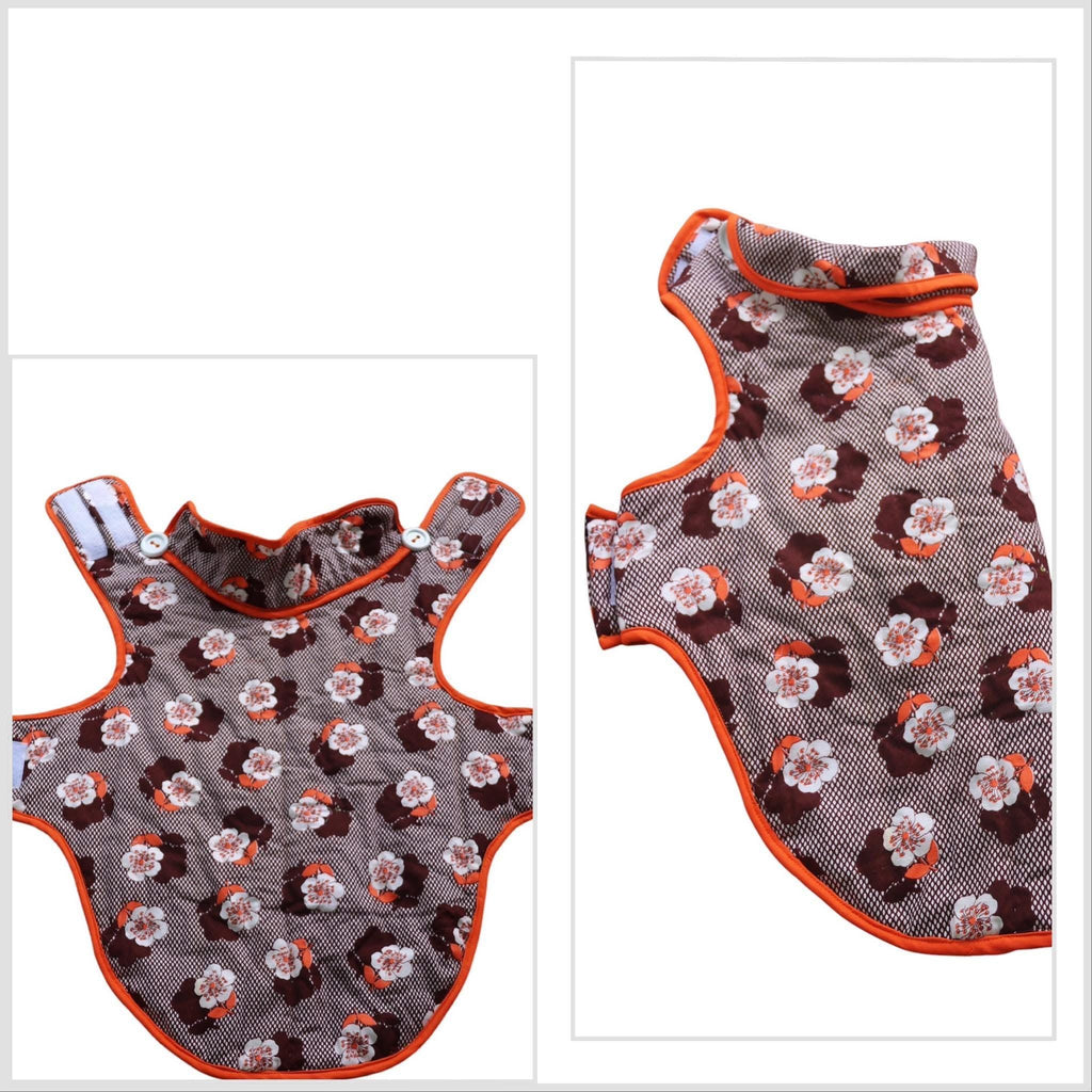 Upcycled Handmade Retro 60s Fabric Dog Jacket