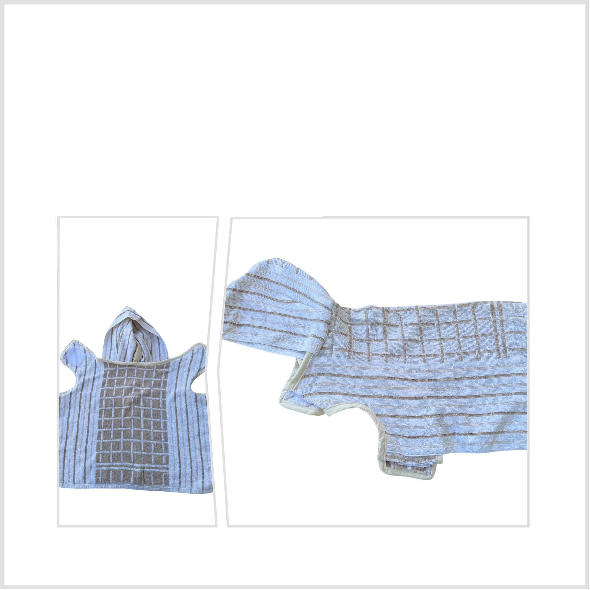 Retro Vintage Handmade Towelling Dog Jackets - Medium