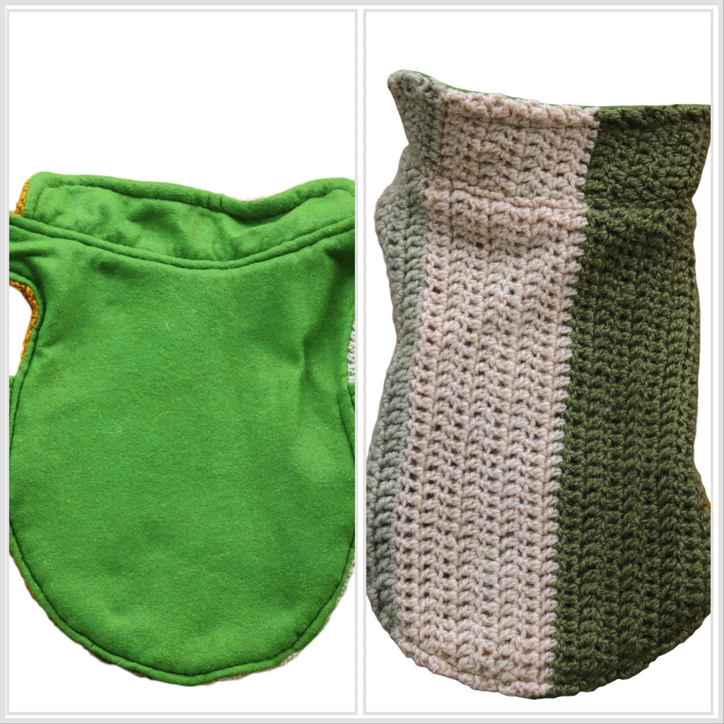 Vintage Homemade Woollen Dog Jacket