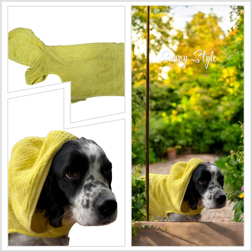 Retro Vintage Handmade Towelling Dog Jackets - Xtra Large