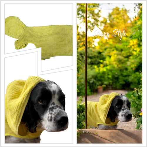 Retro Vintage Handmade Towelling Dog Jackets - Xtra Large