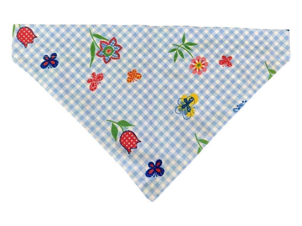 Vintage 60s Fabric Dog Bandanas - Leash-Loop Style