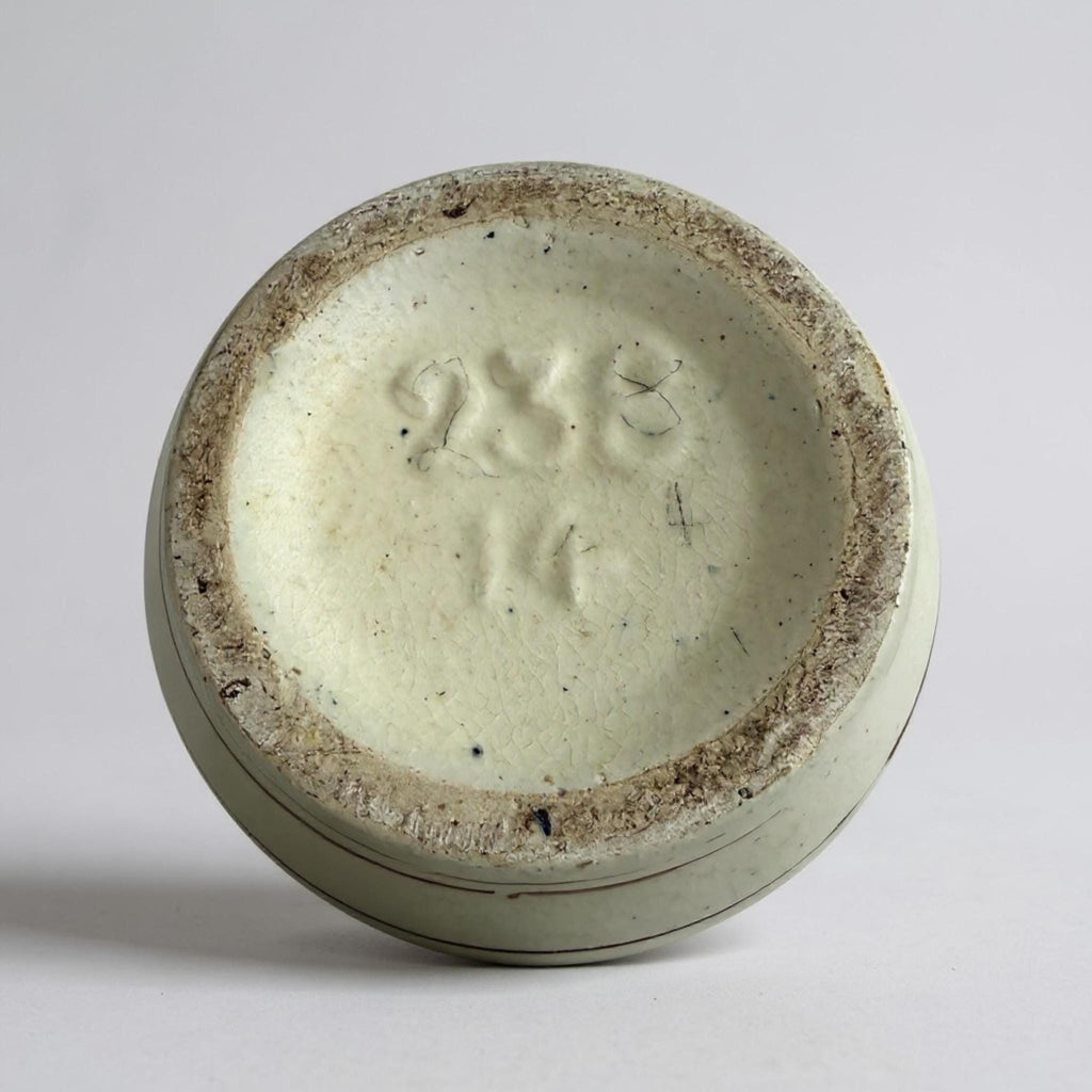 Vintage Mid-Century West German Pottery Vase - Teal & Brown Pattern