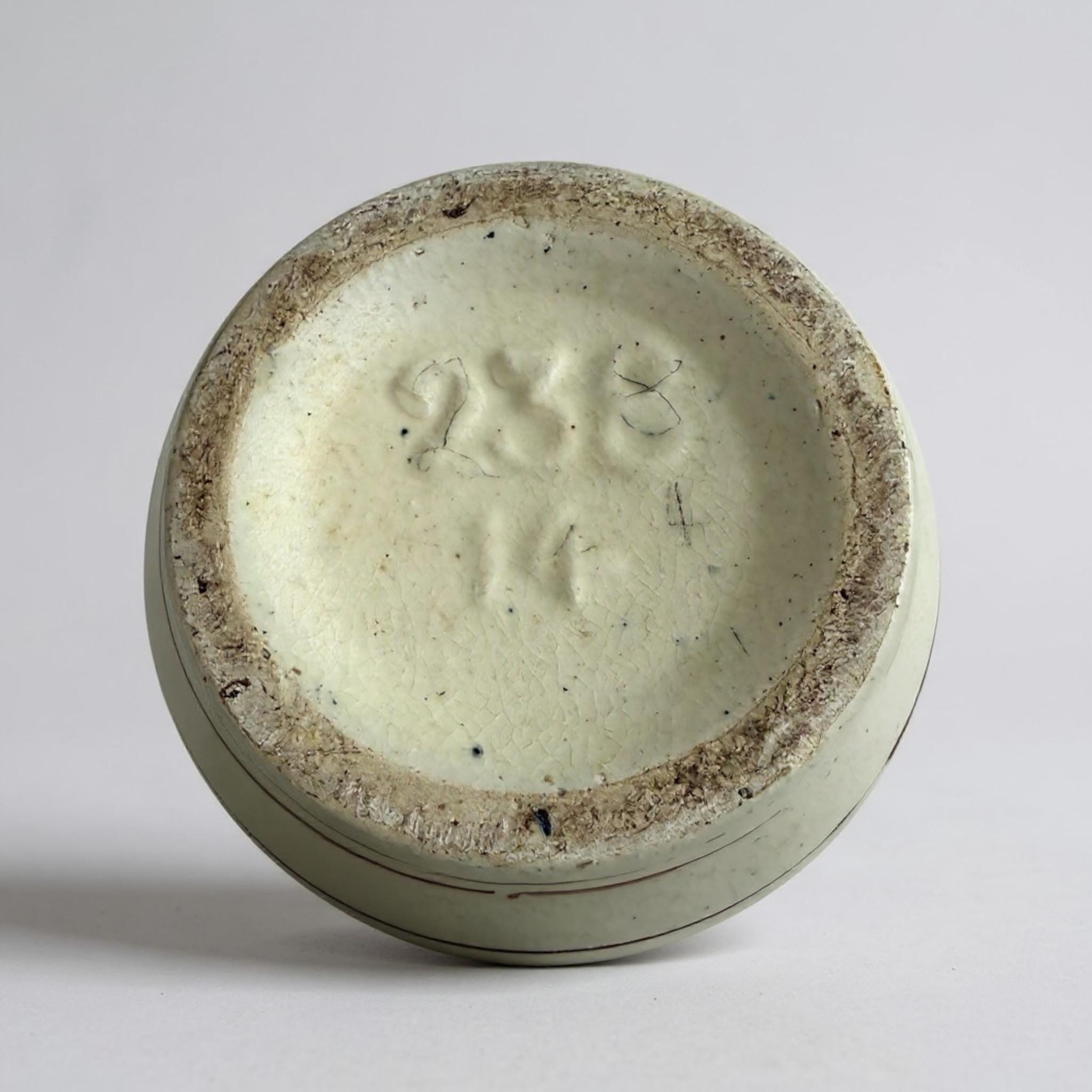 Vintage Mid-Century West German Pottery Vase - Teal & Brown Pattern