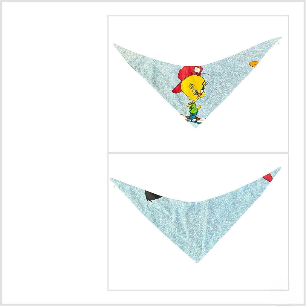 Vintage 60s Floral Dog Bandana: Reversible Tie-On Pet Wear