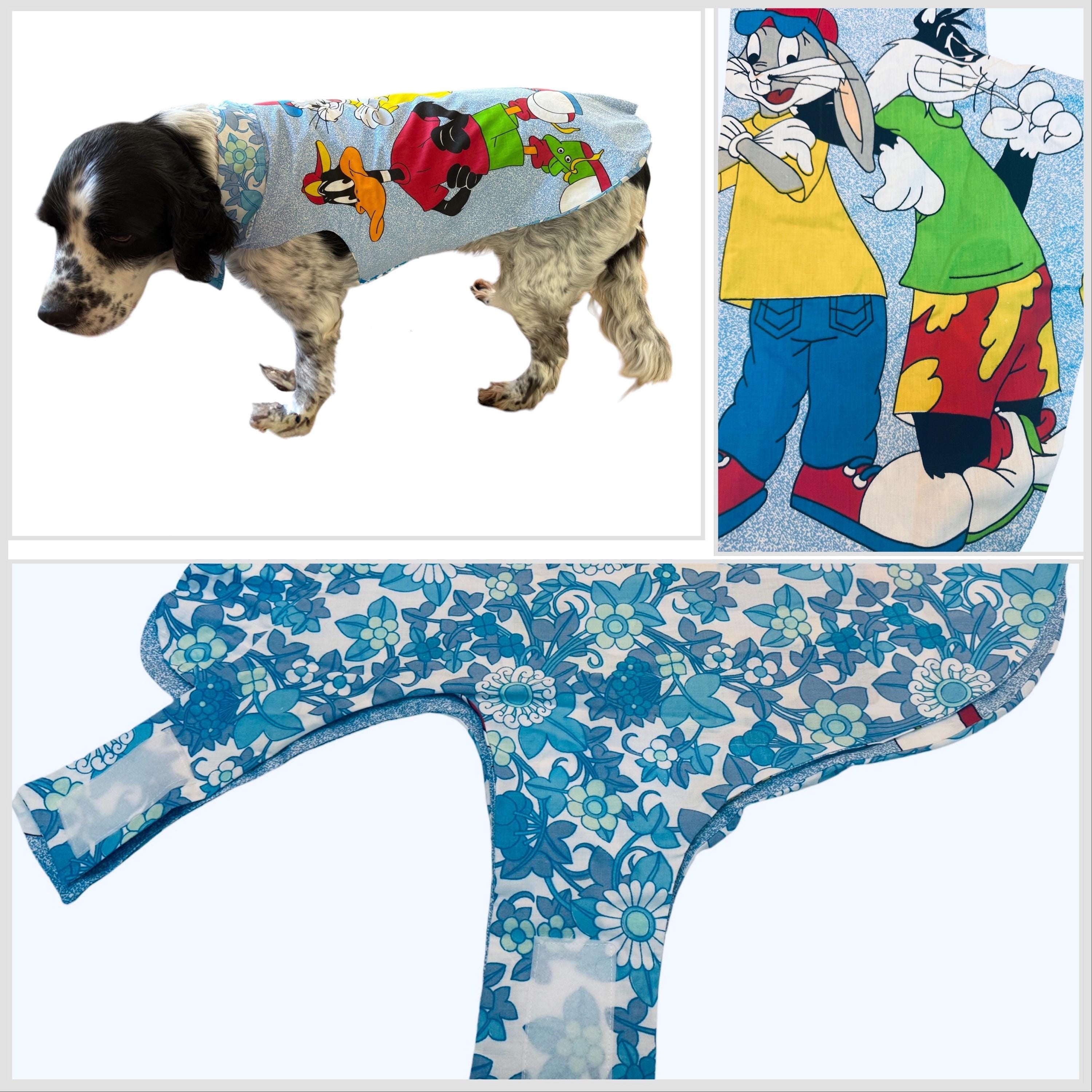 Upcycled Retro 60s Fabric Dog Jacket Coat