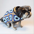 Upcycled Vintage Handmade Crochet Dog Jacket