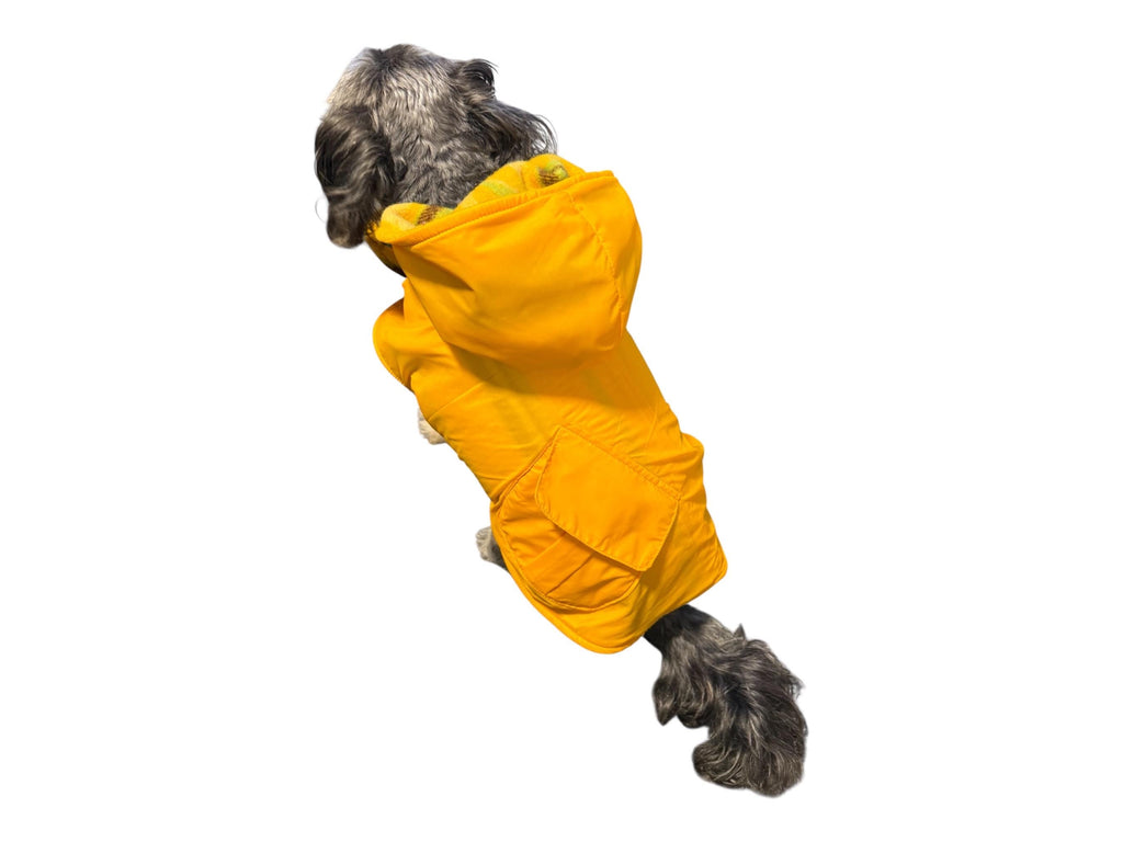 Reversible Handmade Woollen Waterproof Raincoat Dog Jacket - Medium
