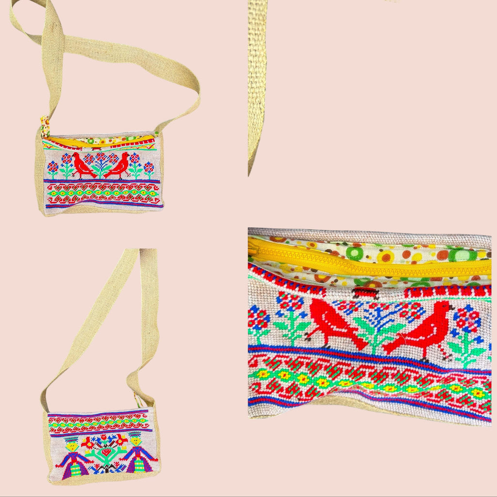 Vintage Handmade 60s Fabric Tote Bags