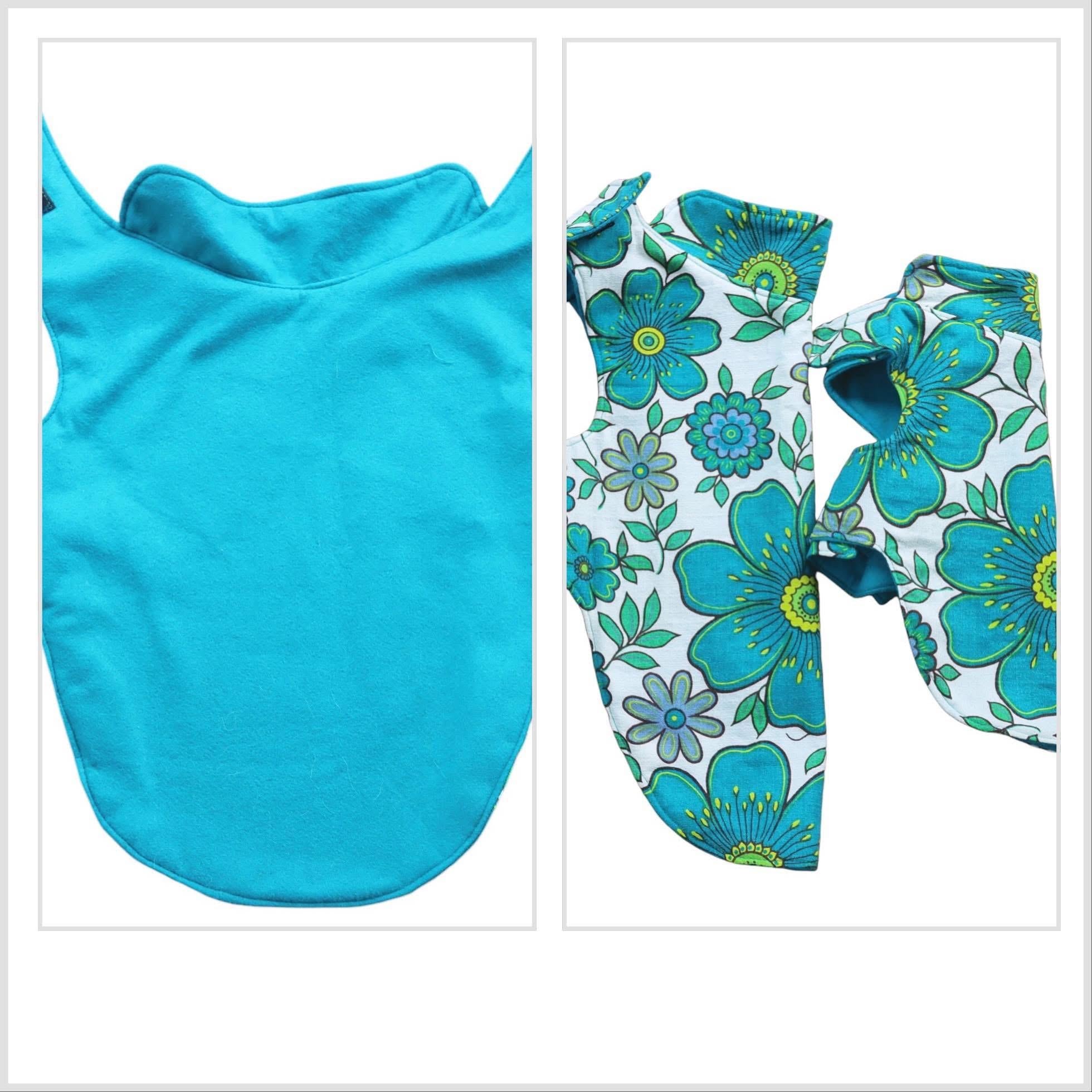 Upcycled Handmade Retro 60s Fabric Dog Jacket