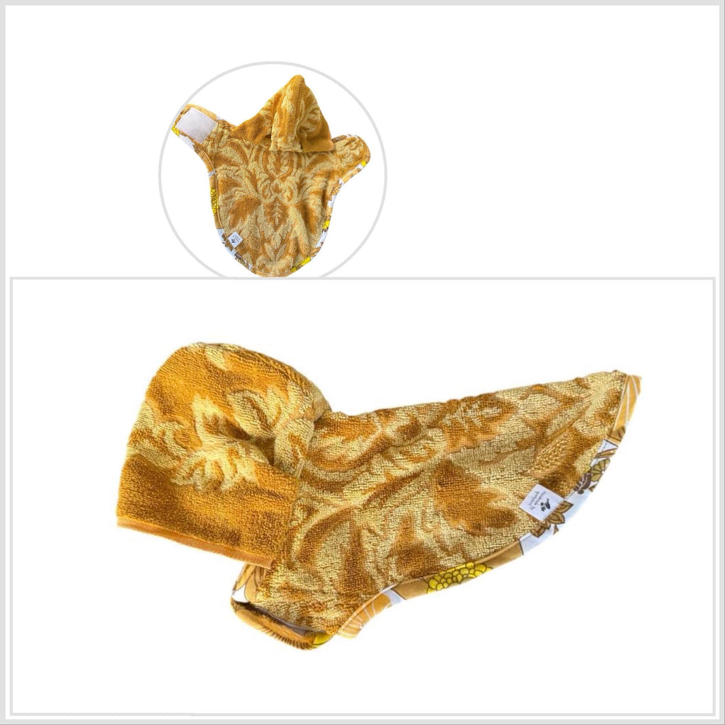 Retro Vintage Handmade Towelling Dog Jackets - Small