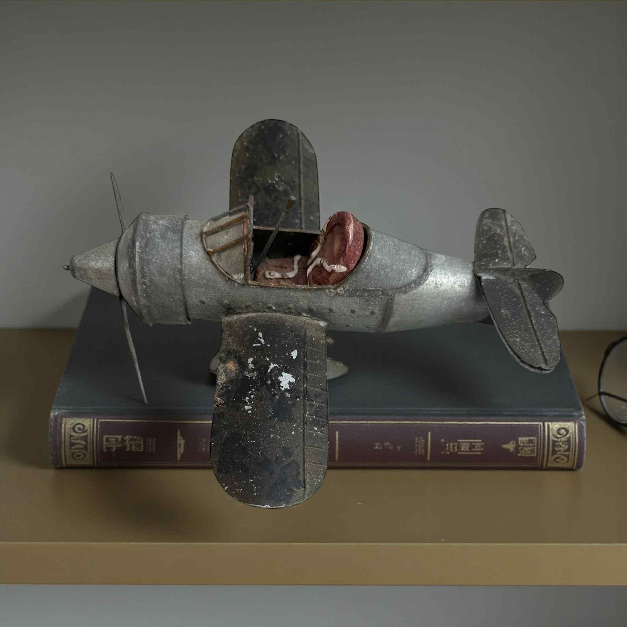 Vintage Metal Airplane Model