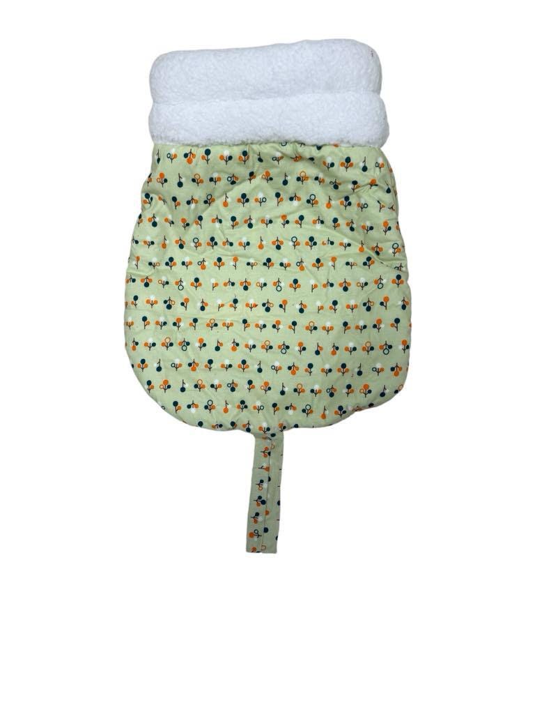 Upcycled 60s Fabric Pet Snuggle Sack: Cozy Dog Sleeping Bag