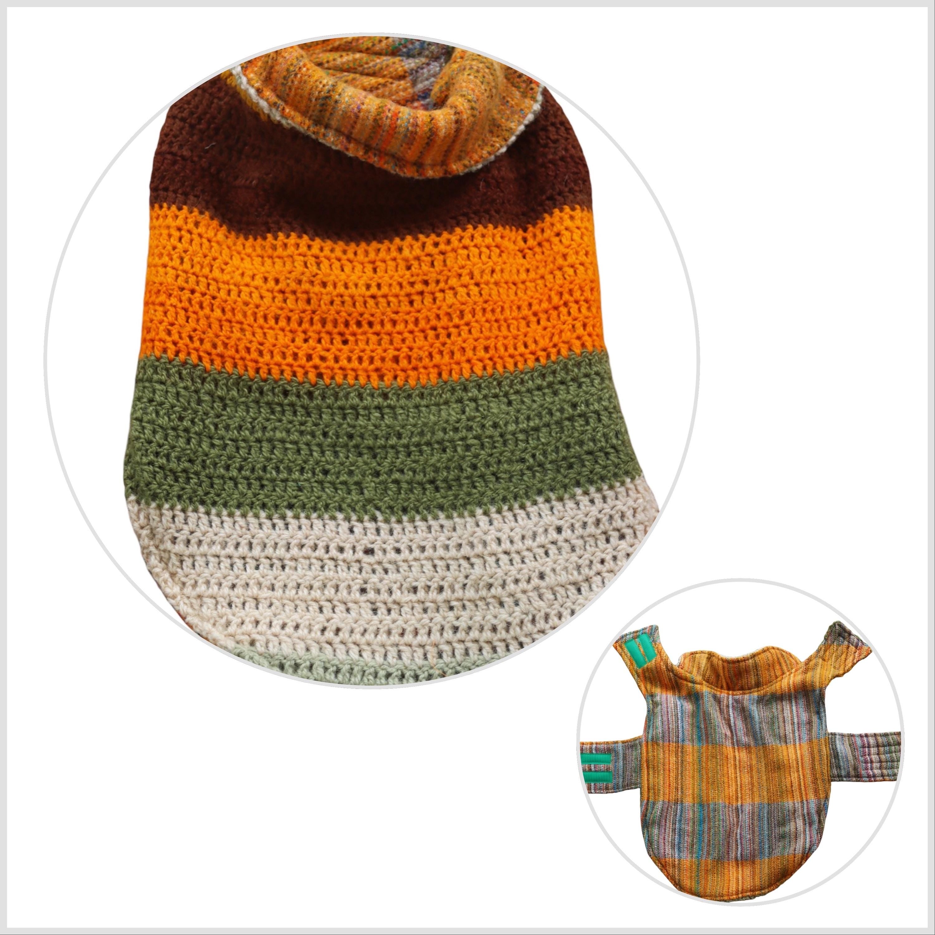 Vintage Homemade Woollen Dog Jacket