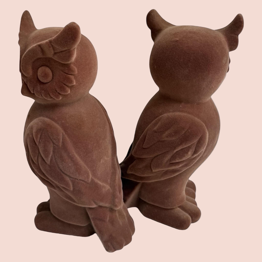 Brown owl-shaped object on a white background
